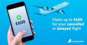 You can get up to €600 EUR compensation from the airline for a delayed (3+ hours) or cancelled flight! Just fill in a simple claim form and Compensair will handle all the paperwork, submit the claim and take care of all the further communication with the airline to settle your case!